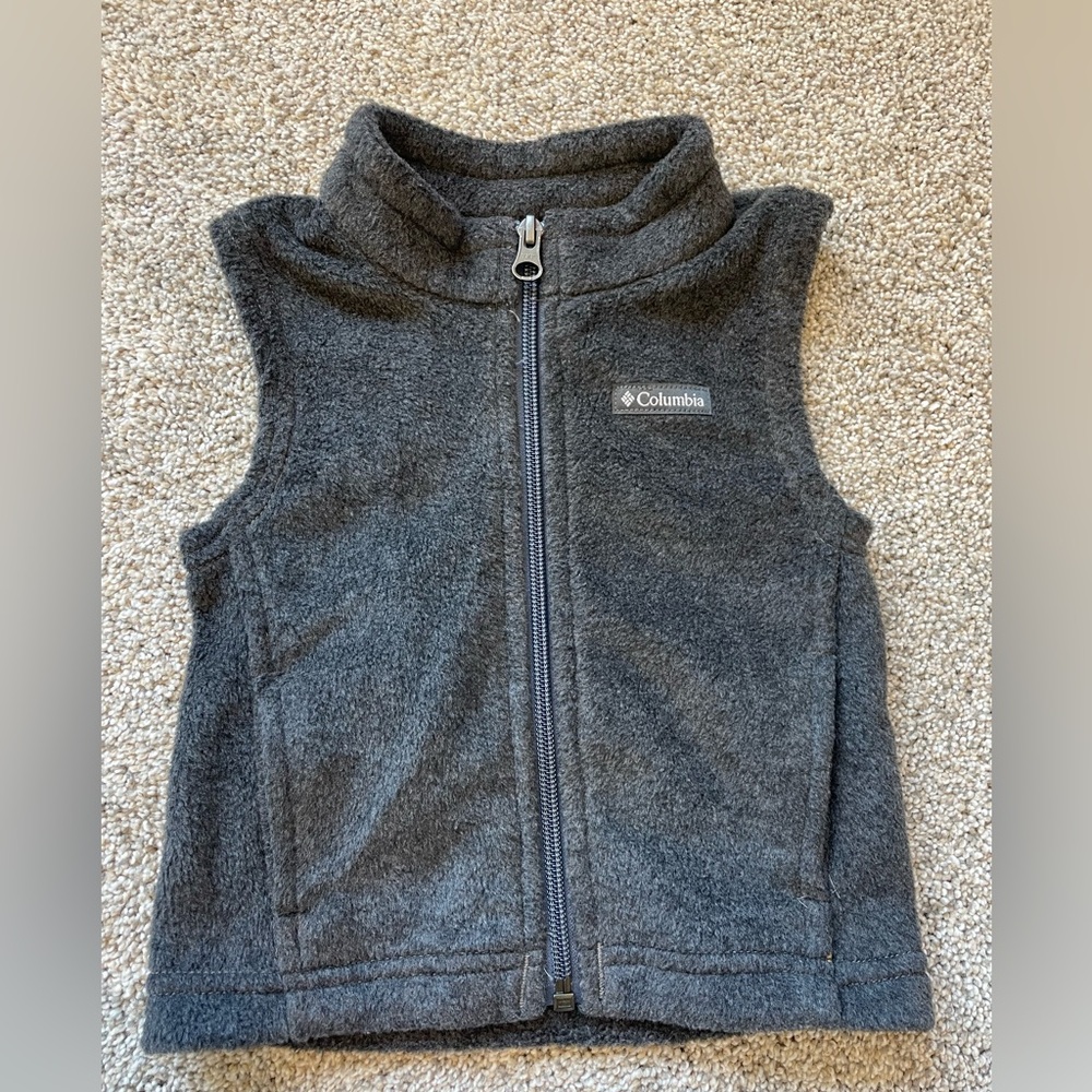 Baby Columbia Charcoal Fleece Vest- Size 6/12m